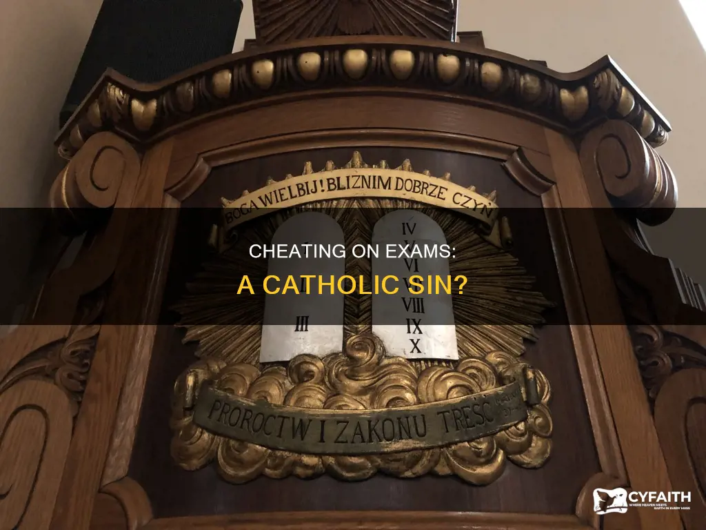 is cheating on a test a sin catholic