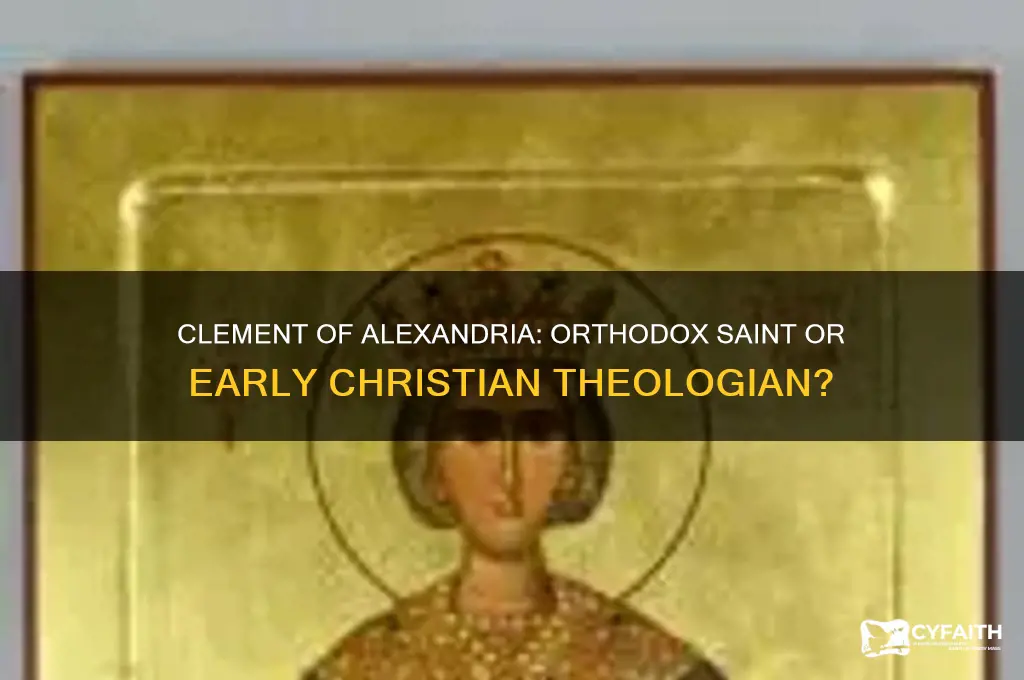 is clement of alexandria an orthodox saint