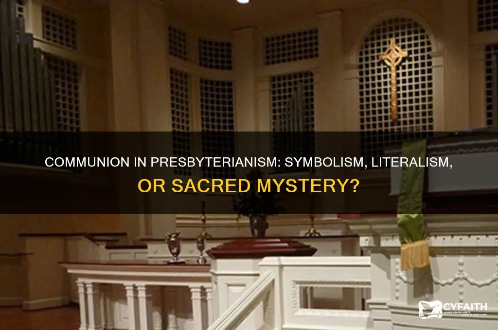 is communion symblism or literal in presbyterian