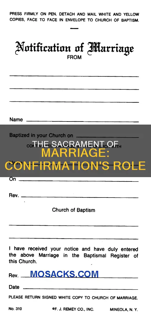 is confirmation necessary for catholic marriage