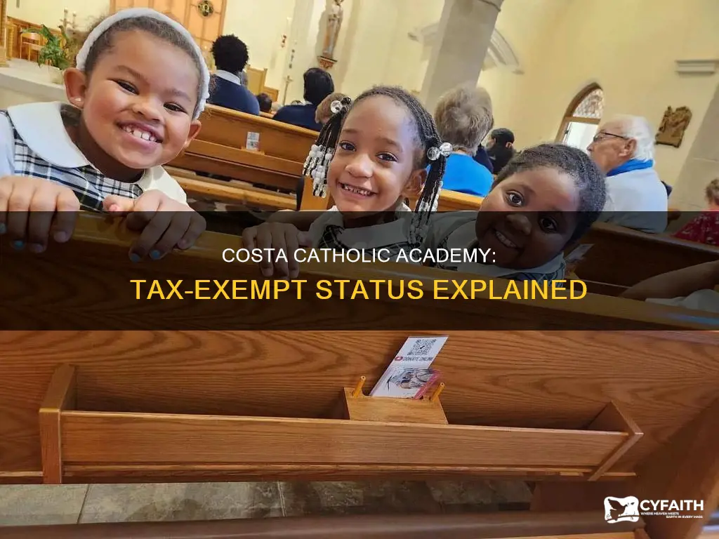 is costa catholic academy tax exempt