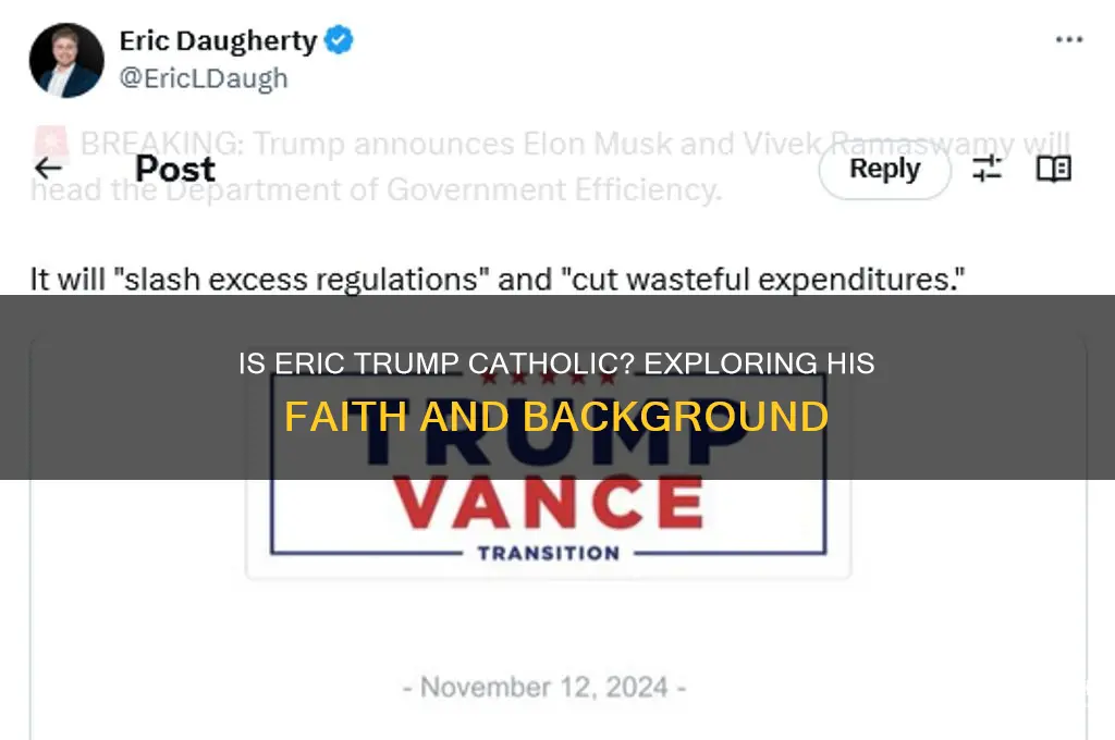 is eric trump catholic