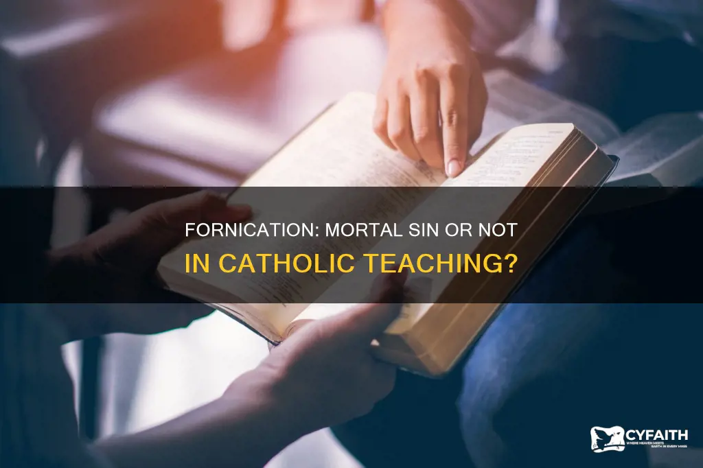 is fornication a mortal sin catholic