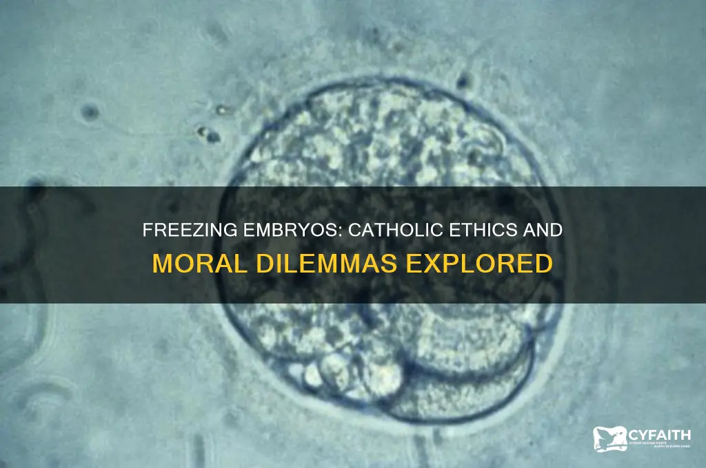 is freezing embryos ethical catholic