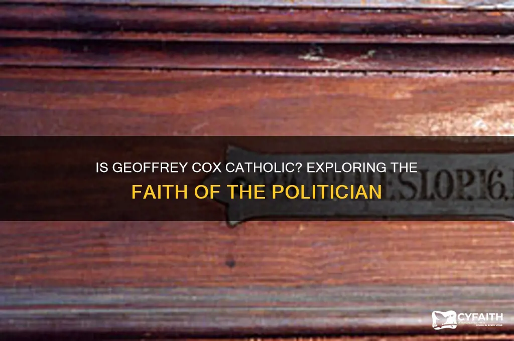 is geoffrey cox catholic