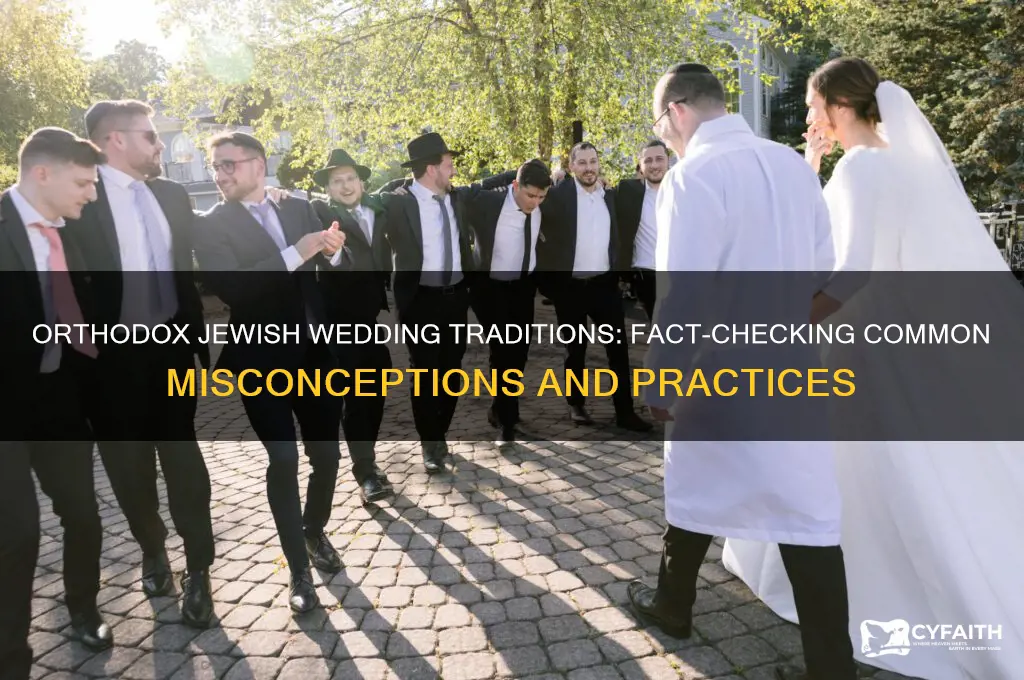is it true that orthodox jews at weddings