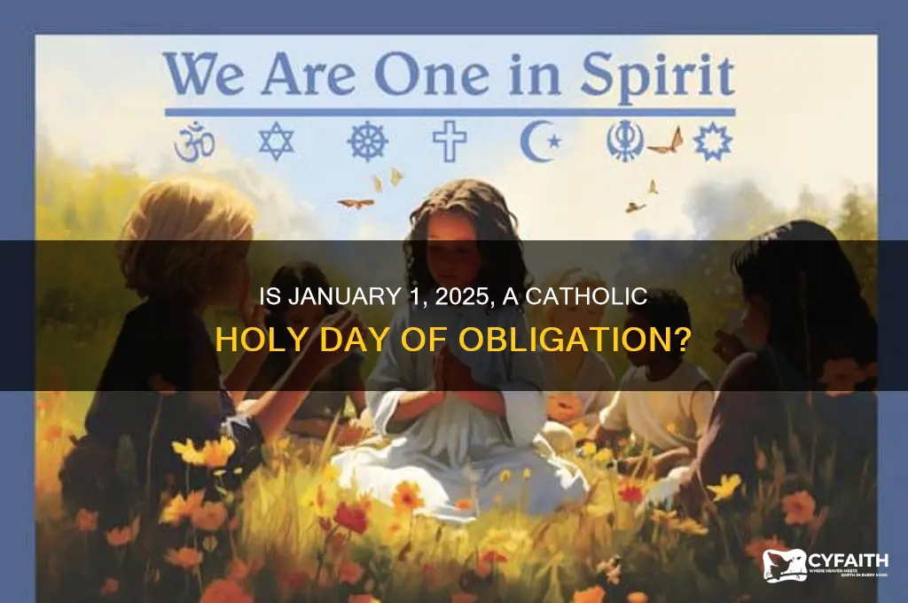 is jan 1 2025 a holy day of obligation catholic