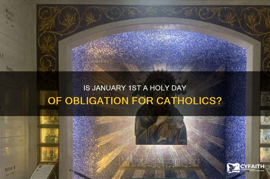is january 1 a holiday of obligation for catholics