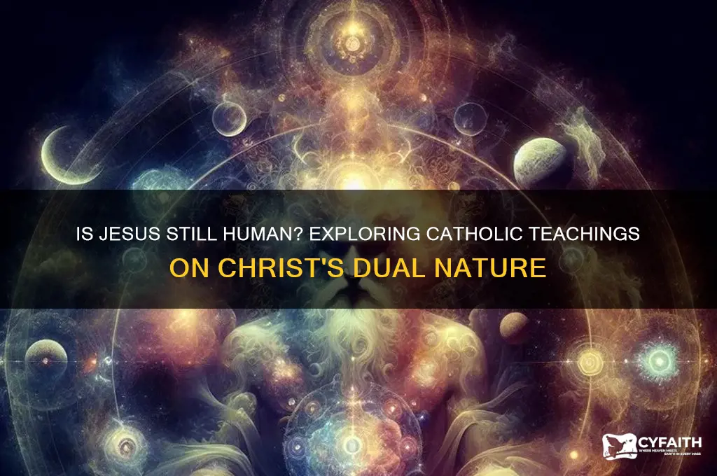 is jesus still human catholic