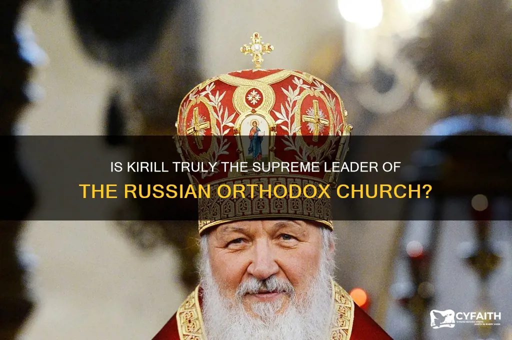 is kirill the supreme leader of russian orthodox church