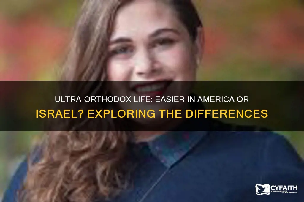 is life for ultra orthodox easier in america than israel