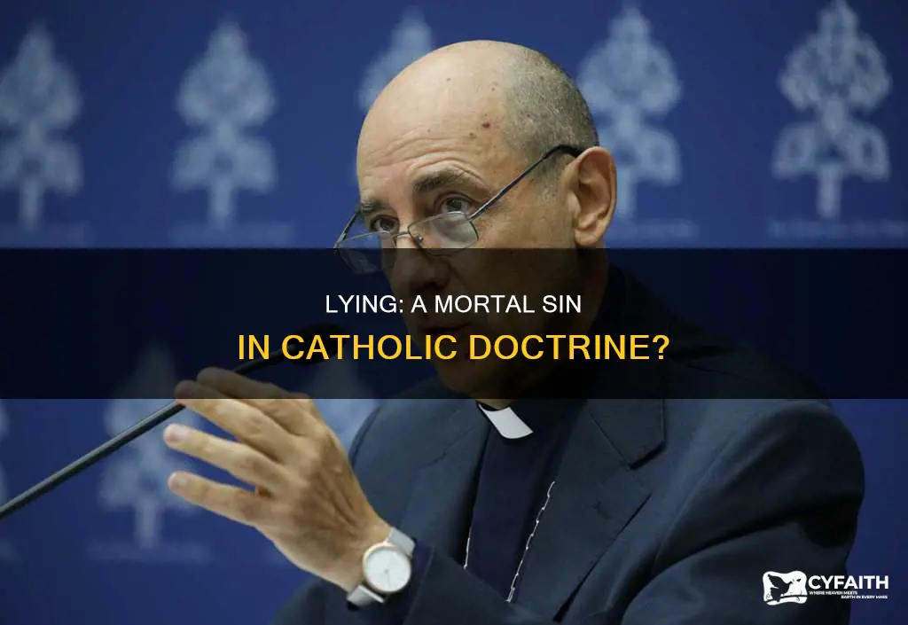 is lying a mortal sin catholic