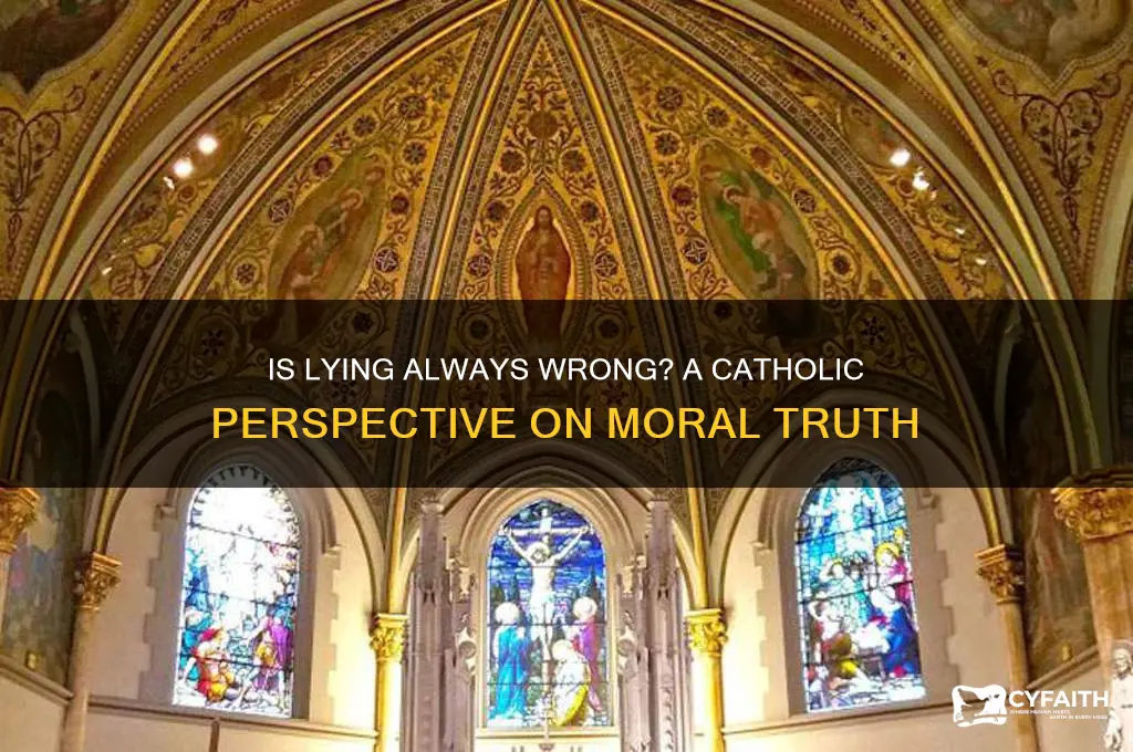 is lying intrinsically evil catholic
