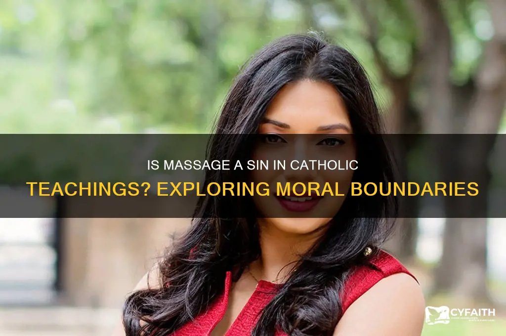 is massage a sin catholic