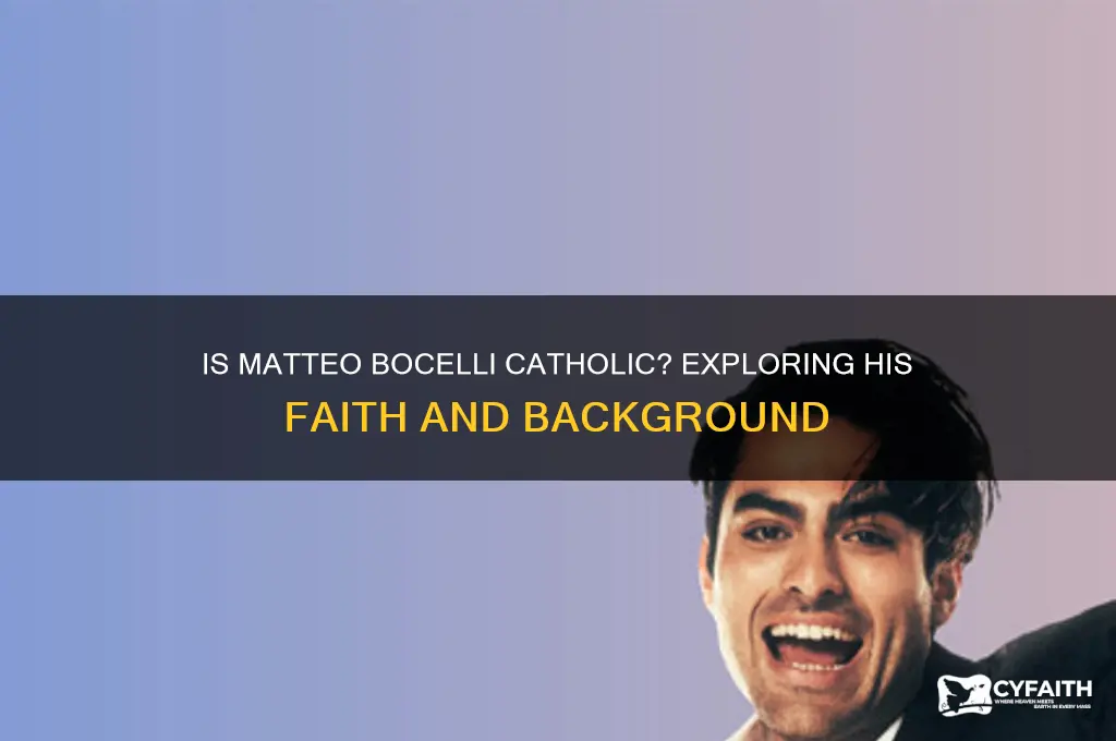 is matteo bocelli catholic
