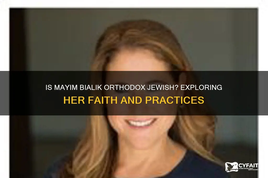 is mayim bialik an orthodox jew