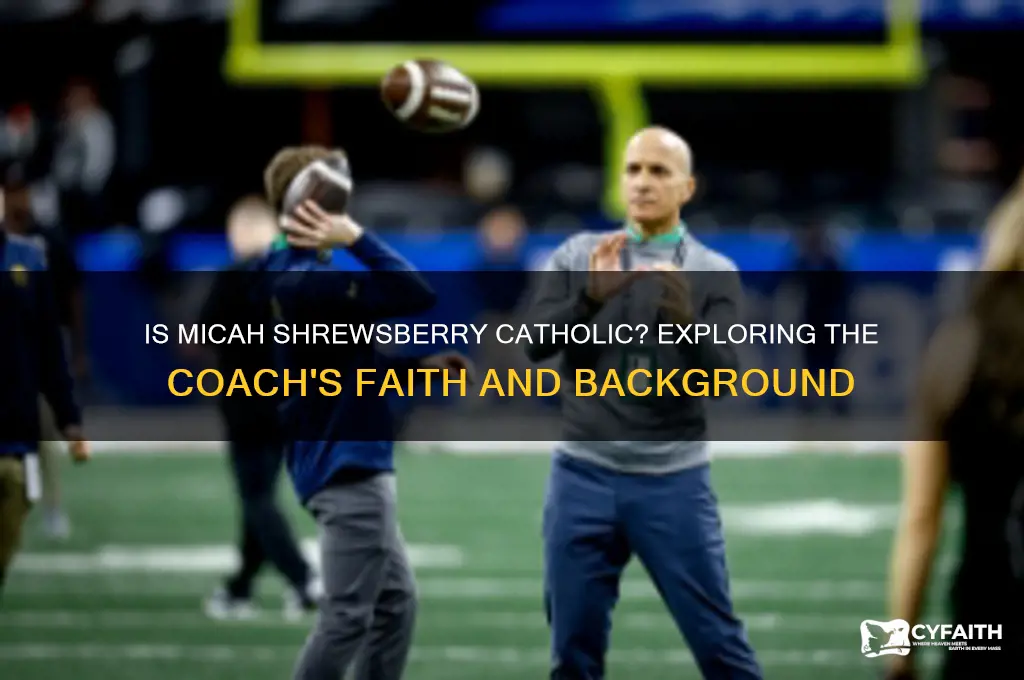 is micah shrewsberry catholic
