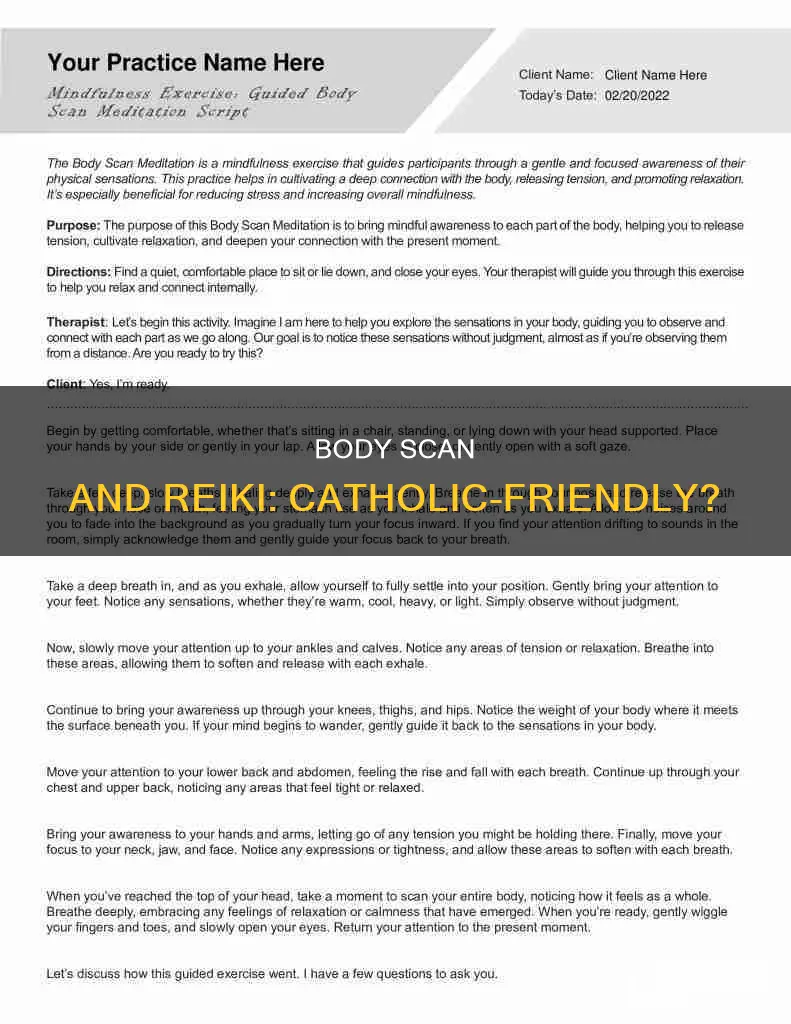 is mindful body scan like reiki catholic