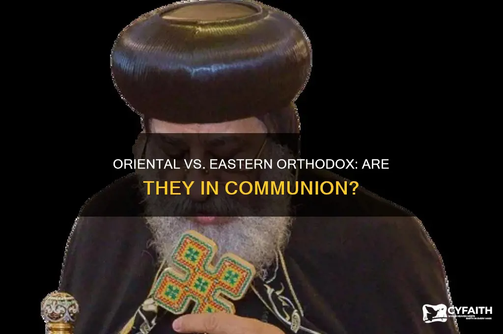 is oriental orthodox in communion with eastern orthodox