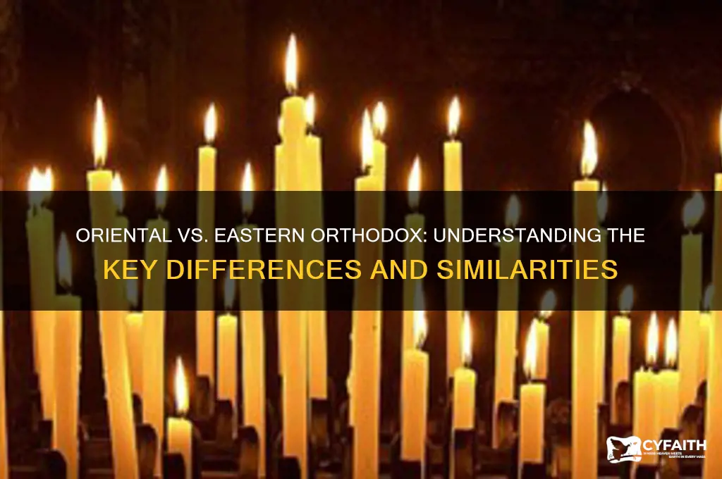 is oriental orthodox the same as eastern orthodox