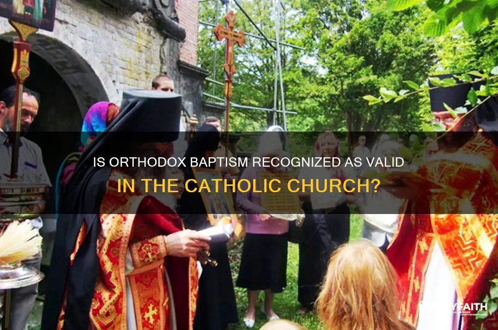 is orthodox baptism valid in catholic church