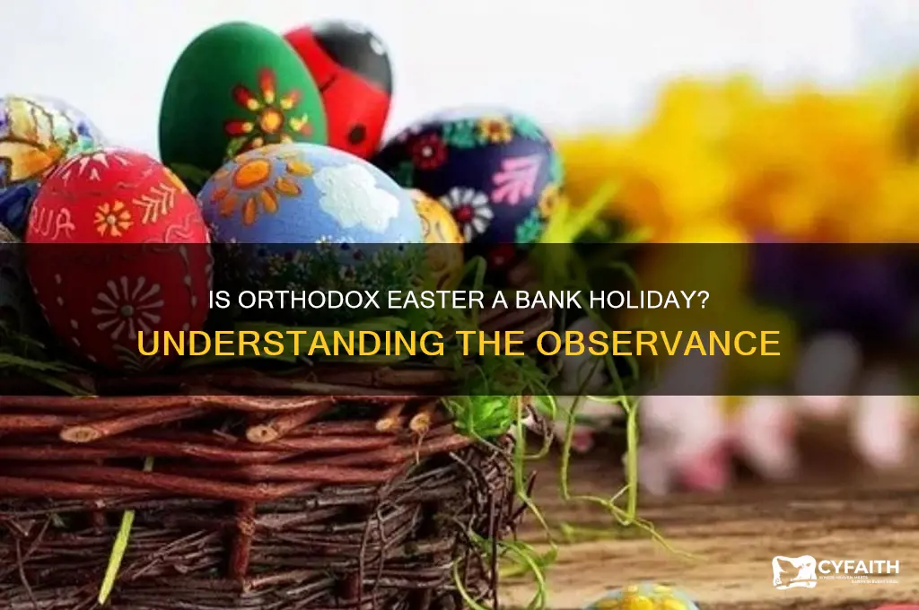 is orthodox easter a bank holiday