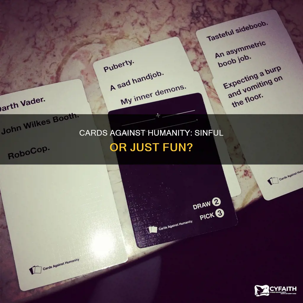 is playing cards against humanity a sin catholic