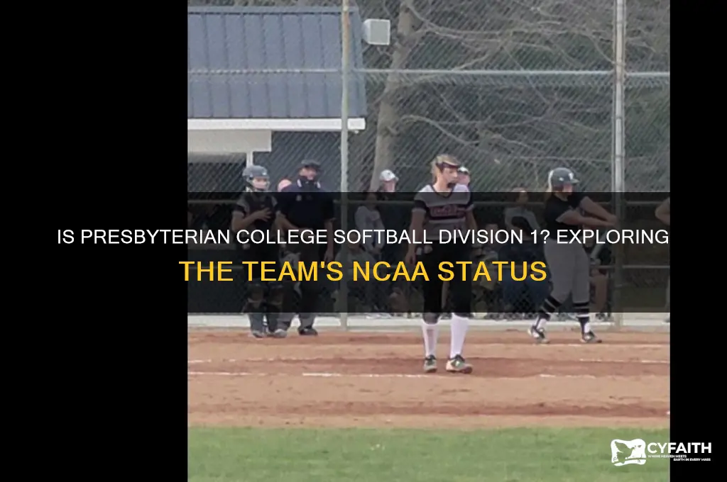 is presbyterian college softball d1