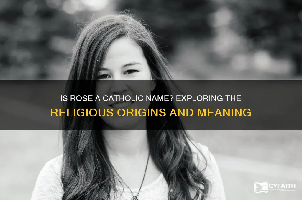is rose a catholic name