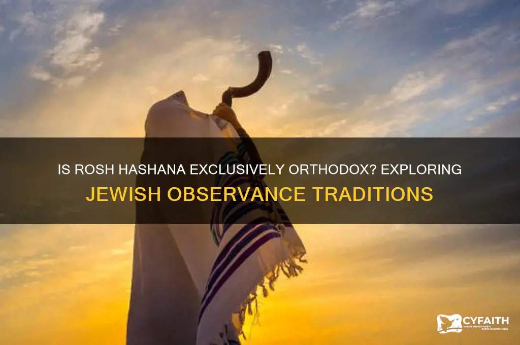 is rosh hashana an orthodox jew holiday
