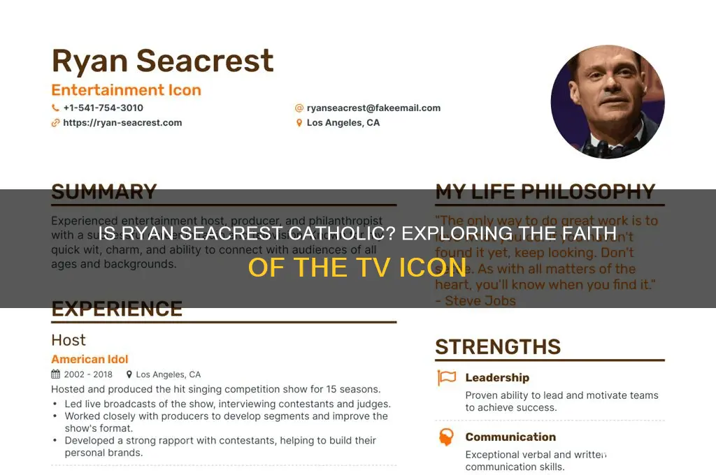 is ryan seacrest catholic