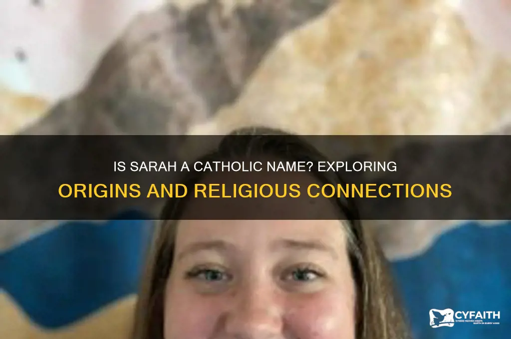 is sarah a catholic name