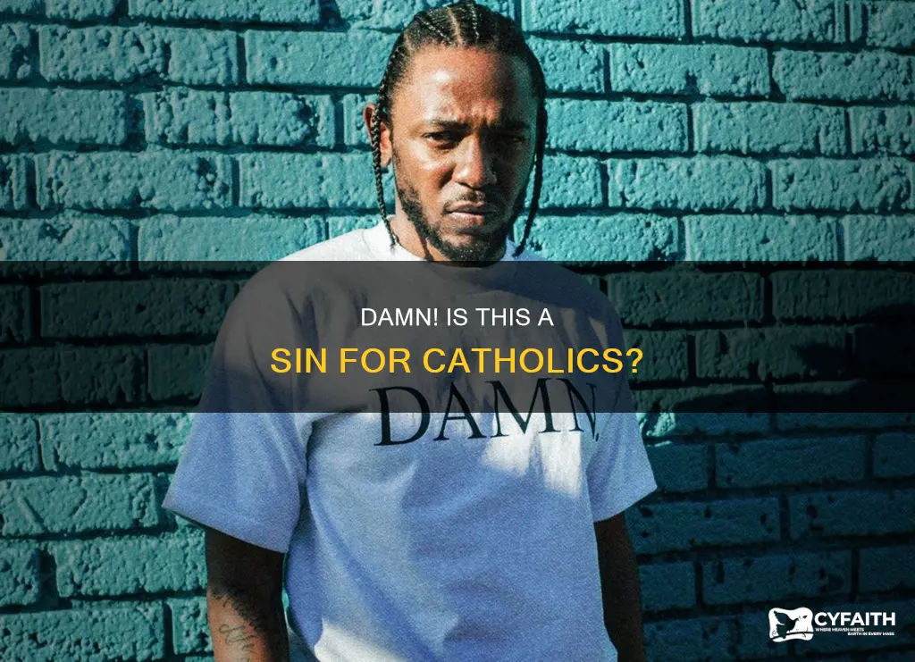 is saying damn a sin catholic