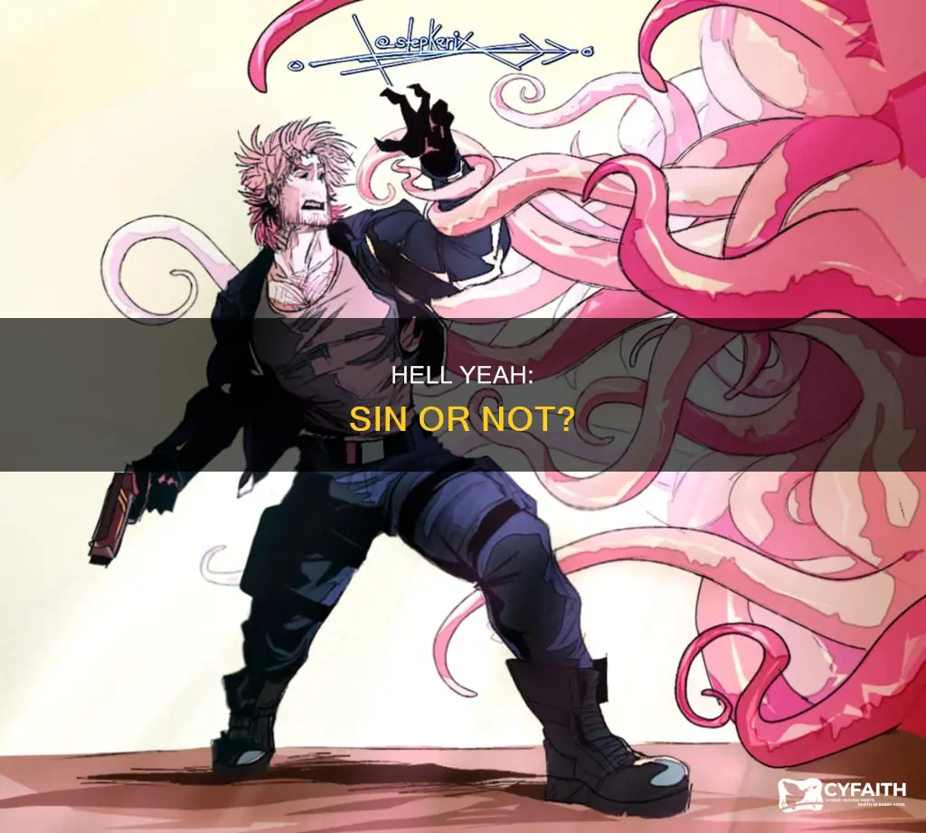 is saying hell yeah a sin