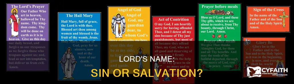 is saying oh lord a sin catholic