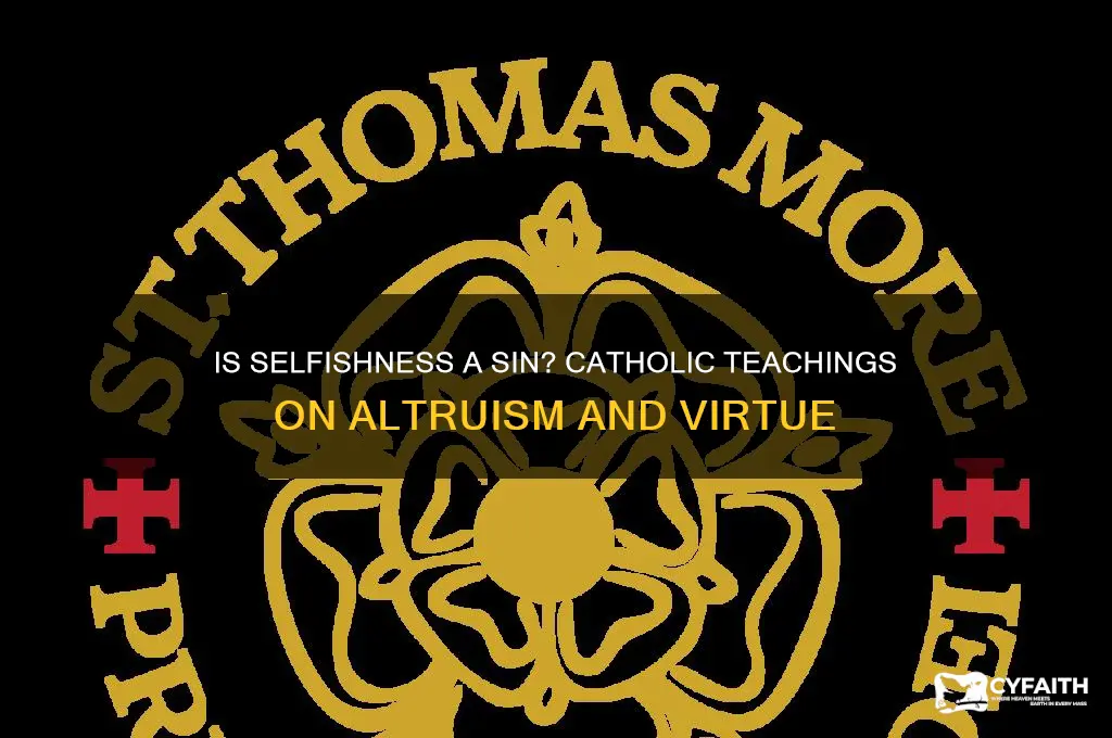 is selfishness a sin catholic
