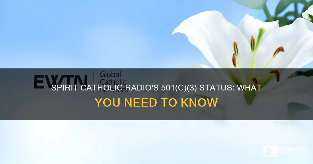 is spirit catholic radio a 501c3