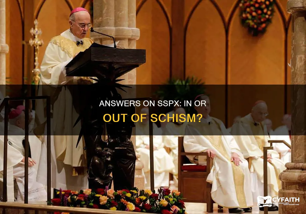 is sspx in schism catholic answers