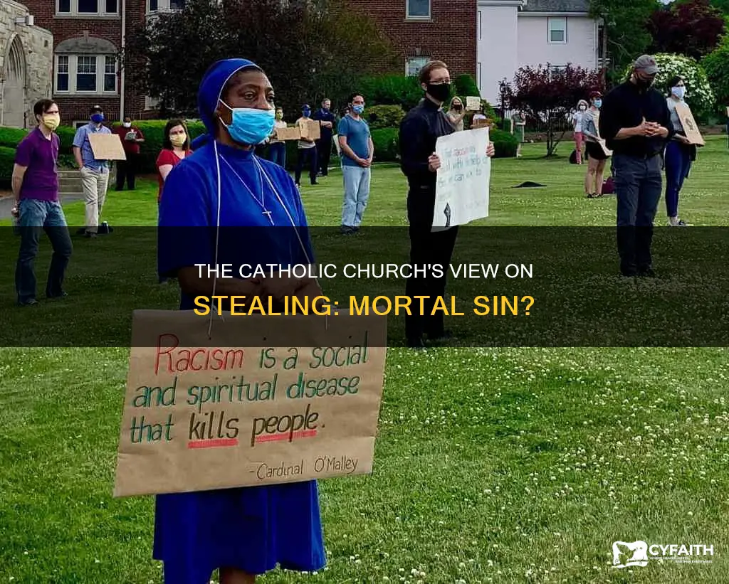 is stealing a mortal sin catholic