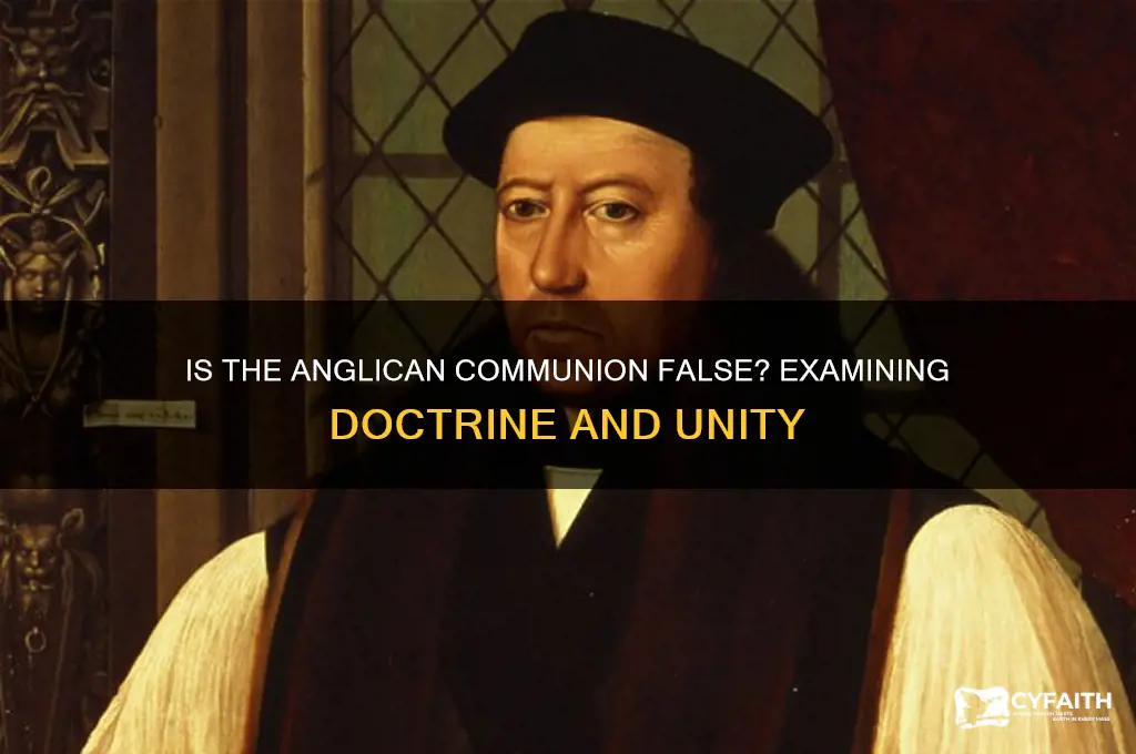 is the anglican communion false