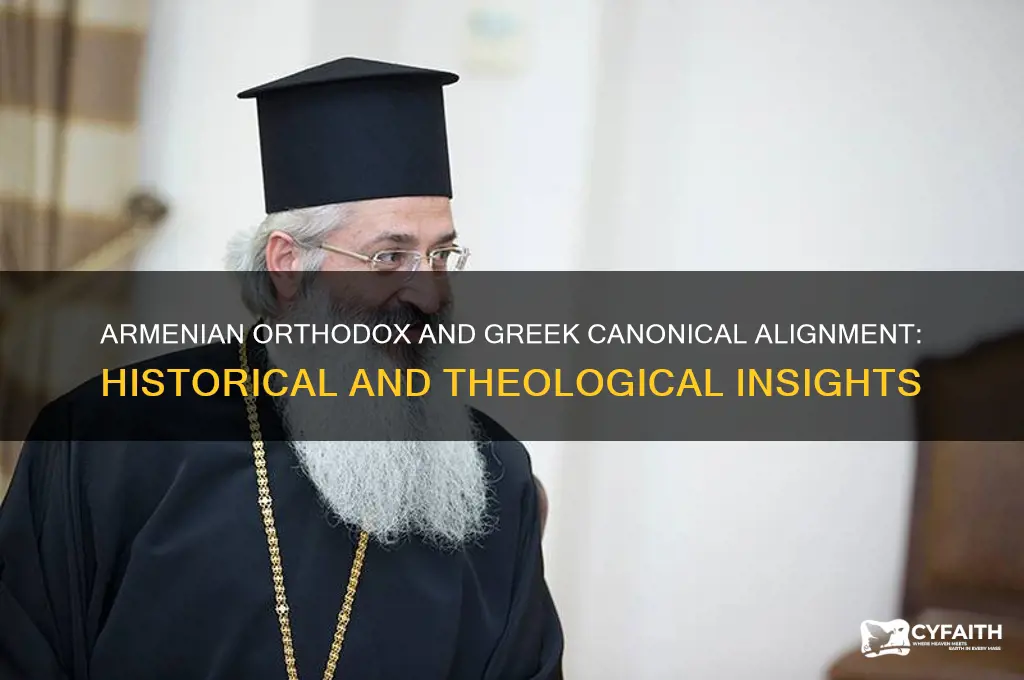 is the armenian orthodox canonical with the greek