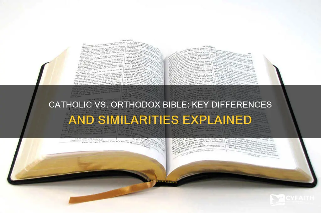 is the catholic and orthodox bible the same