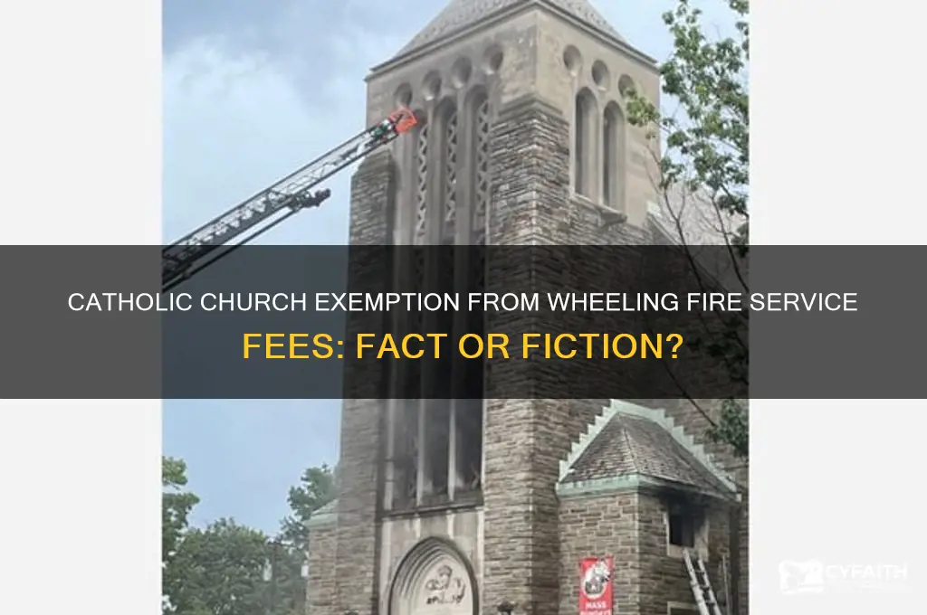 is the catholic churh exempt from wheeling fire service fees