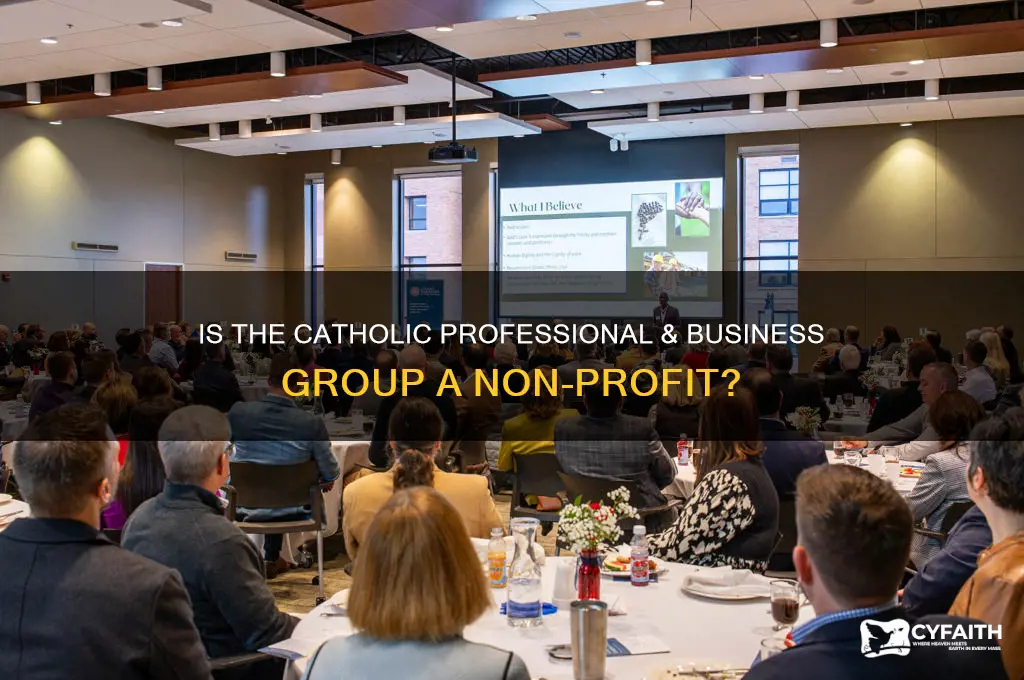is the catholic professional & business group a non profit