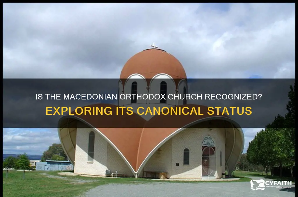 is the macedonian orthodox church recognised