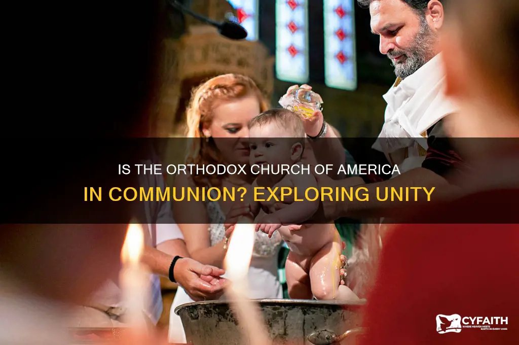 is the orthodox church of america in communion