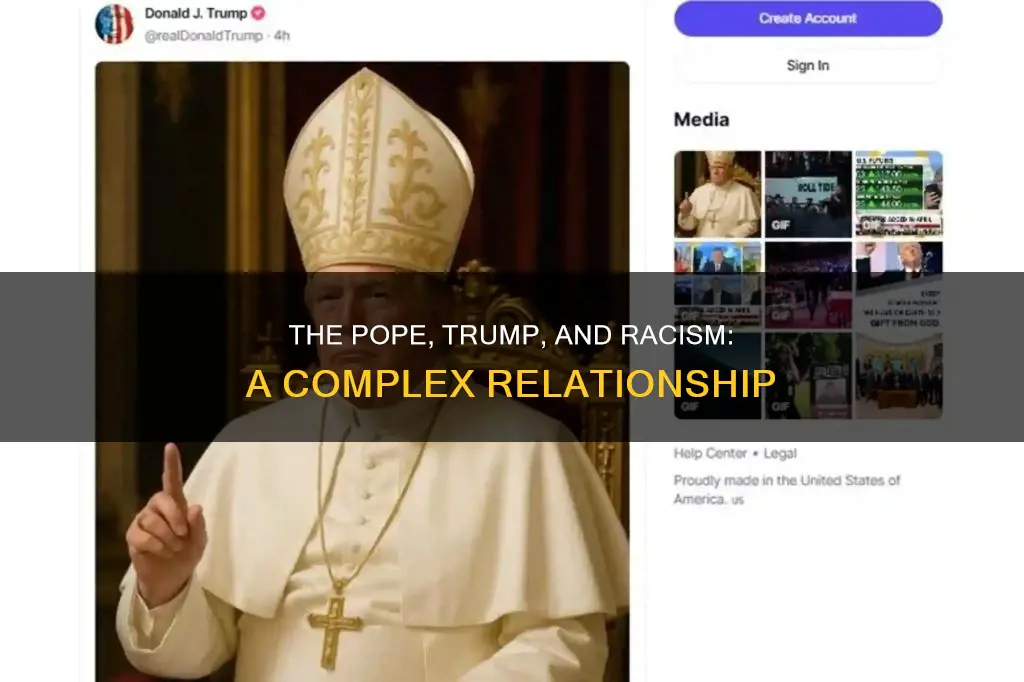 is the pope catholic is trump a racist