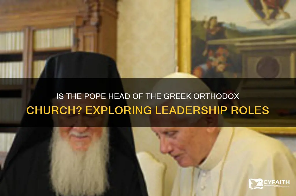 is the pope head of the greek orthodox church