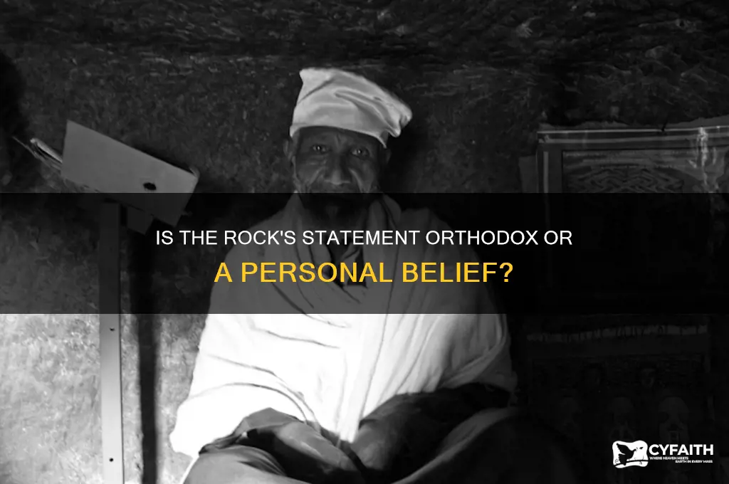 is the rock peter or his statement orthodox