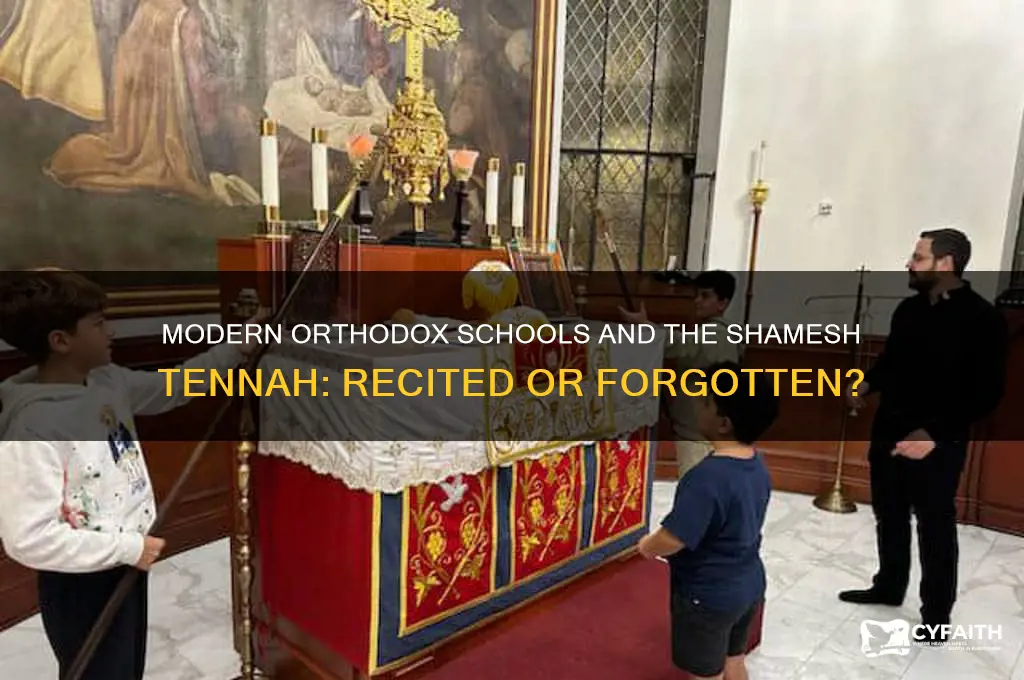 is the shamesh tennah recited in modern orthodox schools